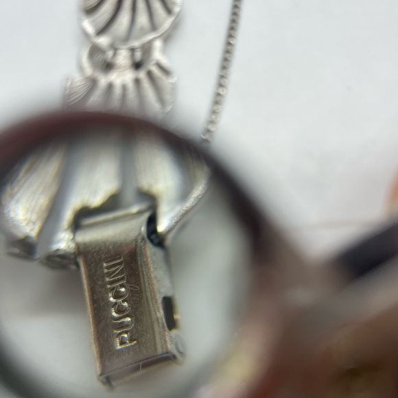 Puccini signed silver tone vintage shell shaped abstract bracelet - Picture 13 of 16